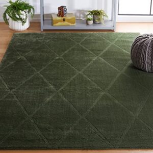 safavieh revive collection accent rug - 4' x 6', green, trellis design, non-shedding & easy care, ideal for high traffic areas in entryway, living room, bedroom (rev104y)
