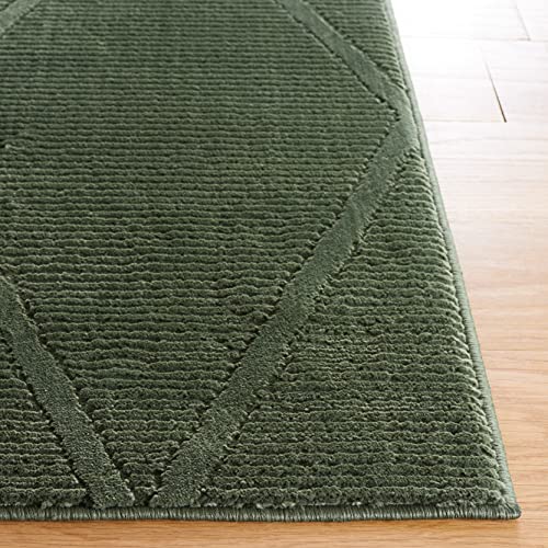 SAFAVIEH Revive Collection Accent Rug - 4' x 6', Green, Trellis Design, Non-Shedding & Easy Care, Ideal for High Traffic Areas in Entryway, Living Room, Bedroom (REV104Y)