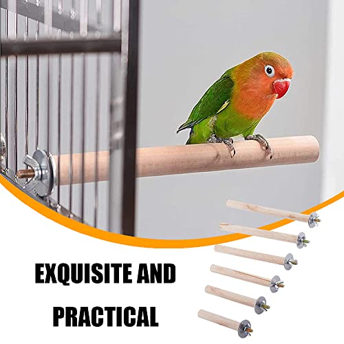 QBDIANGEN 6 Pcs Birdcage Non-Toxic Parrot Stands Parakeet Perch Bird Stands Parrot Grinding Claw Sticks for Bird Roost