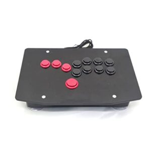 diacco j500b all buttons style arcade joystick fight stick game controller for pc usb (color : red and black)