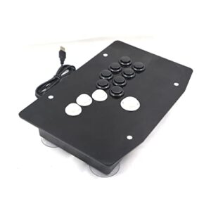 DIACCO J500B All Buttons Style Arcade Joystick Fight Stick Game Controller for PC USB (Color : Red and Black)