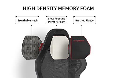 DXRacer Air Gaming Chair, Ultra-Breathable Mesh, 4D Armrests, Memory Foam Headrest, Magnetic Lumbar Support, Modular Design, Standard, Black and Red (Pro)