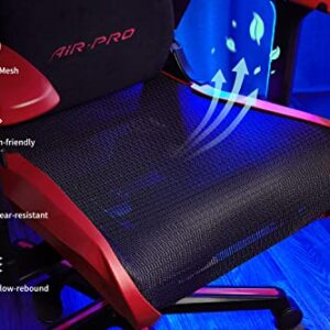 DXRacer Air Gaming Chair, Ultra-Breathable Mesh, 4D Armrests, Memory Foam Headrest, Magnetic Lumbar Support, Modular Design, Standard, Black and Red (Pro)