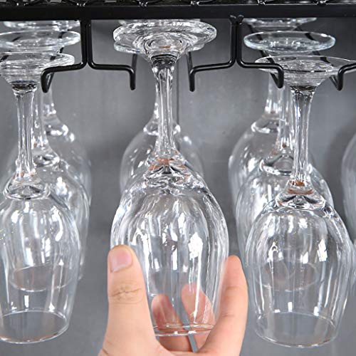 Wine Racks Metal Iron Wine Rack Upside Down Glass Holder Insert Glass Frame Hanging Wine Rack Shelf Creative Tall Cup Holder Glassware Rack (Size : L60*W25cm)