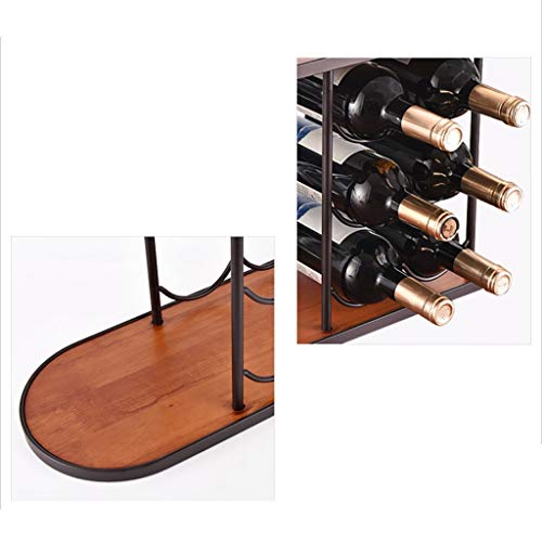 Wine Racks Metal Creative Wine Rack Solid Wood Wine Rack Shelf Goblet Holder Upside Down Wine Rack Can Put 2 Red Wine Glasses 8 Bottles of Red Wine