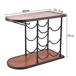 Wine Racks Metal Creative Wine Rack Solid Wood Wine Rack Shelf Goblet Holder Upside Down Wine Rack Can Put 2 Red Wine Glasses 8 Bottles of Red Wine