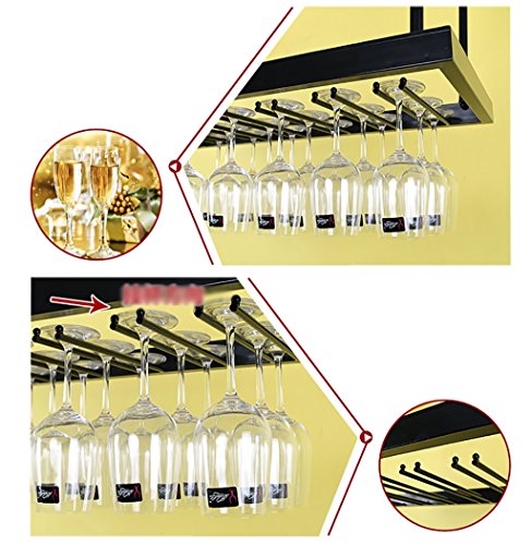 Wine Racks Metal Wine Glass Rack,Glassware Rack Wine Rack,Glassware Wine Rack、Shelf Wine Glass Holder,Wine Glass Rack, Champagne Glass Rack、 (Color : Black, Size : 50 * 35cm)