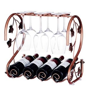 wine racks metal creative wine rack wine rack goblet holder glassware rack wine rack hanging wine rack cup holder shelf decoration (size : 33.5 * 19.5 * 28.6cm)
