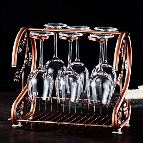 Wine Racks Metal Creative Wine Rack Wine Rack Goblet Holder Glassware Rack Wine Rack Hanging Wine Rack Cup Holder Shelf Decoration (Size : 33.5 * 19.5 * 28.6cm)