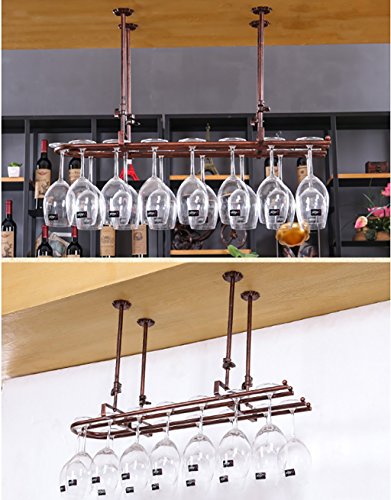 Wine Racks Metal Wine Rack, Glassware Rack, Hanging Wine Rack, Hanging Goblet Rack, Creative Wine Glass Rack (Size : L80*25CM)