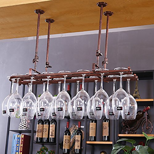 Wine Racks Metal Wine Rack, Glassware Rack, Hanging Wine Rack, Hanging Goblet Rack, Creative Wine Glass Rack (Size : L80*25CM)