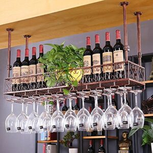 Wine Racks Metal Wine Rack/Hanging Red Wine Cup Holder/Hanging Upside Down Glass Holder/Creative Home Bar/Wine Rack Hanging Glass Holder (Size : 50 * 25cm)