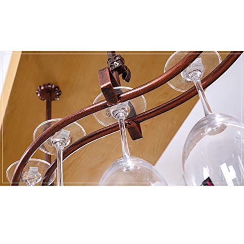 Wine Racks Metal Plug-in Wine Rack Creative Wrought Iron Wine Rack Hanging Wine Rack Wine Rack Goblet Holder Glassware Rack Cup Holder (Color : C1, Size : 82 * 23cm)