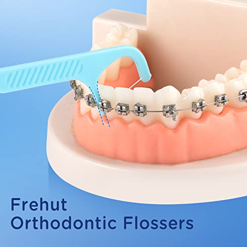 Frehut 150 Count Orthodontic Flossers for Braces, with a Travel Case