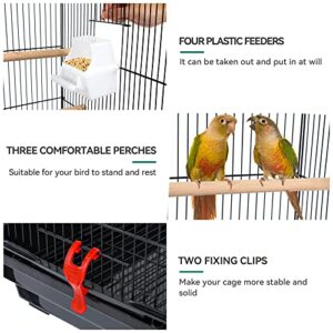 YITAHOME 62 inch Metal Bird Cage, Large Parakeet Cages for Parrot, Cockatiel, Lovebird, Pigeon with Roof Top, Rolling Stand and Hanging Toys