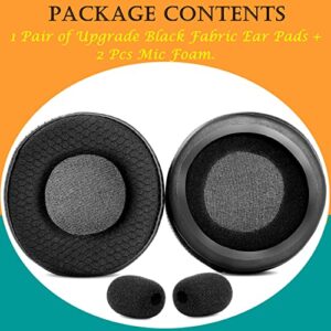 TaiZiChangQin Upgrade Ear Pads Ear Cushions Mic Foam Replacement Compatible with PDP Afterglow AG 9 AG9 PS4 Wireless Headphone (Black Fabric Earpads)