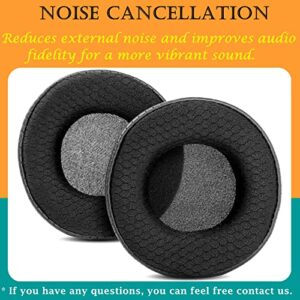 TaiZiChangQin Upgrade Ear Pads Ear Cushions Mic Foam Replacement Compatible with PDP Afterglow AG 9 AG9 PS4 Wireless Headphone (Black Fabric Earpads)