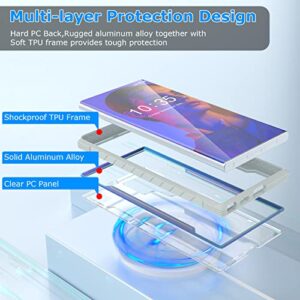 Compatible with Galaxy S23 Ultra Case, Heavy Duty Shockproof Military Drop Protection Slim Cases Phone Covers Clear for Samsung Galaxy S23 Ultra 5G 6.8 inches - Iridescent