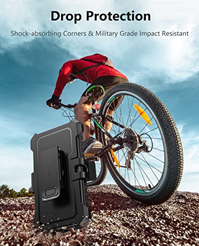FNTCASE for Samsung Galaxy S23-Plus Case: Heavy Duty Rugged Shockproof Protective Cover with Belt-Clip Holster & Kickstand | Military Grade Protection Durable Phone Case for Galaxy S23 Plus Black