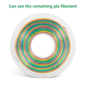 Silk PLA 3D Printer Filament, Dimensional Accuracy +/- 0.03 mm, 1 kg Spool(2.2lbs), PLA Shiny Filament 1.75 mm (Multicolored)