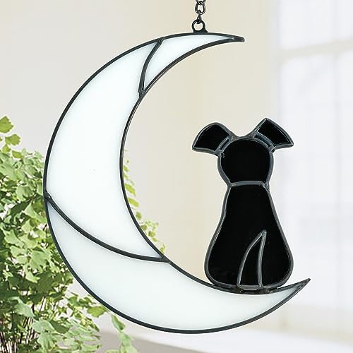 Sobotoo Dog Memorial Gifts for Loss of Dog, Loss of Dog Sympathy Gift, Dog Memorial Gifts for Dog Lovers, Pet Sympathy Gifts for Dogs, Pet Memorial Gifts, Suncatcher Stained Glass Window Hanging
