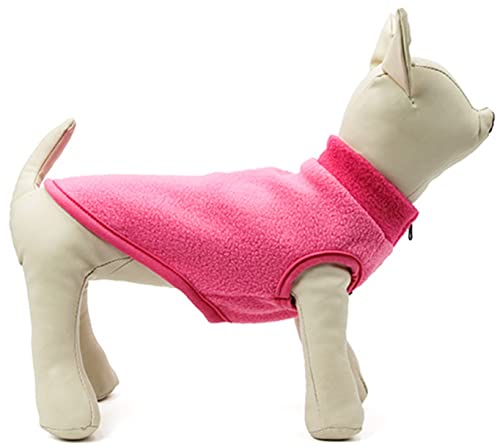 Dog Sweaters for Small Medium Dogs Lightweight Stretchy Fleece Vest Pullover Dog Coat Pet Dog Clothes Coats Pet Winter Clothes Puppy Sweaters for Dogs Pink XS