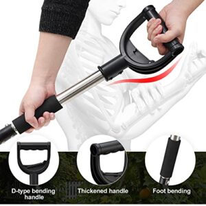 Shovels for Digging ,31 inch Long & 1-1/4inch Diameter with Curved D -Shaped Handle Heavy Duty Car Shovel, Suitable for Excavation Camping Car Gardening.