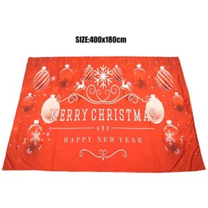 CHICIRIS Christmas Door, Polyester Material Light Weight Foldable Portable Garage Door for Backdrops (400 * 180cm)