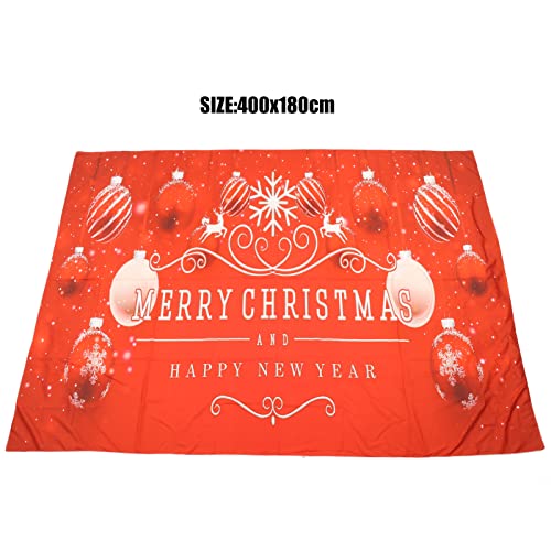 CHICIRIS Christmas Door, Polyester Material Light Weight Foldable Portable Garage Door for Backdrops (400 * 180cm)