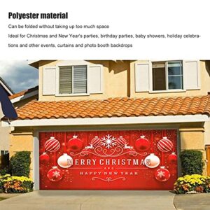 CHICIRIS Christmas Door, Polyester Material Light Weight Foldable Portable Garage Door for Backdrops (400 * 180cm)