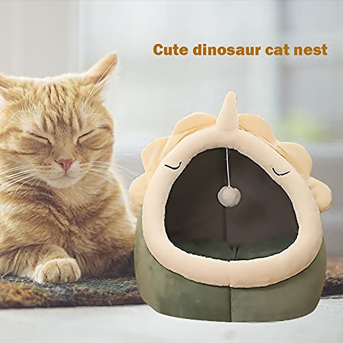 ZLXDP Removable Dragon Shaped WashableCat Beds Indoor Detachable Semi-Closed Pet House Kennel Nest for Cats (Size : Medium)