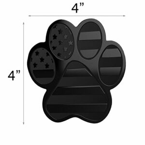 Dog Paw Foot Metal Hitch Cover with Anti-Rattle Pin Bolt (Fits 2" Receiver, Black)