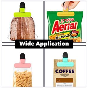 12 Pack Chip Clips Food Clips Bag Clips for Food Storage 6 Color Plastic Heavy Duty Air Tight Seal Grip for Snacks Bread Coffee Vegetables Fruit Photos and More