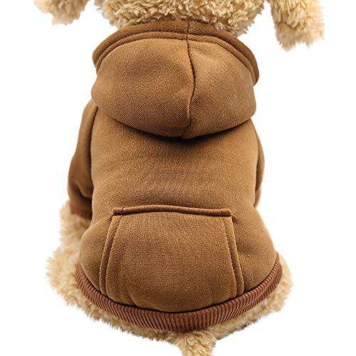 Puppy Sweaters with Legs Hoodied Sweatshirts Clothing with Pocket Pet Clothes Dog Plaid Sweater Vest Coat