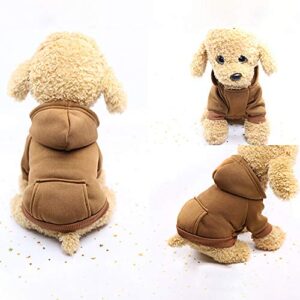 Puppy Sweaters with Legs Hoodied Sweatshirts Clothing with Pocket Pet Clothes Dog Plaid Sweater Vest Coat