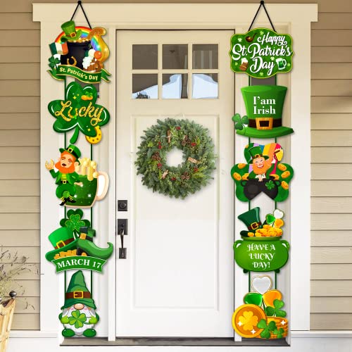 St Patricks Day Door Banner Front Door, St Patricks Day Banner Leprechaun Cutout, St Patricks Day Welcome Sign Banner, St Patricks Day Office Decorations tineit