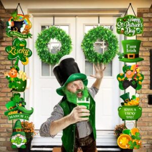 St Patricks Day Door Banner Front Door, St Patricks Day Banner Leprechaun Cutout, St Patricks Day Welcome Sign Banner, St Patricks Day Office Decorations tineit