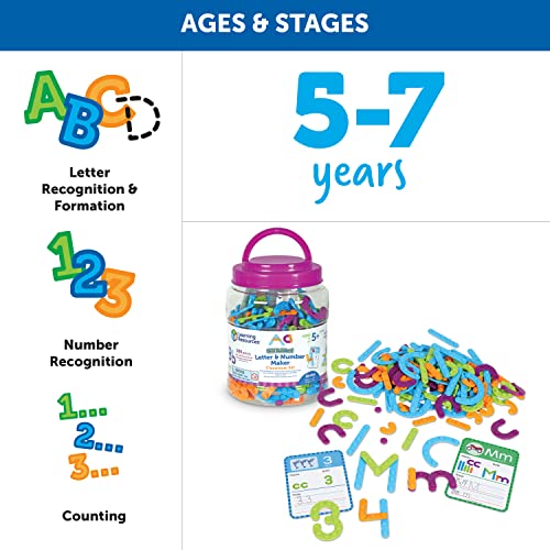 Learning Resources Skill Builders! Letter & Number Maker Classroom Set, 200 Pieces, Age 5+, Teacher Supplies, Learning Numbers Toys for School