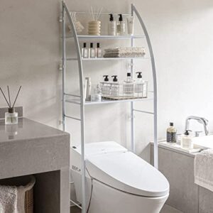 barton 3-shelf bathroom organizer over the toilet storage bathroom space saver shelf 27"(l) x 10"(w) x 66"(h) - white