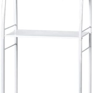 Barton 3-Shelf Bathroom Organizer Over The Toilet Storage Bathroom Space Saver Shelf 27"(L) x 10"(W) x 66"(H) - White