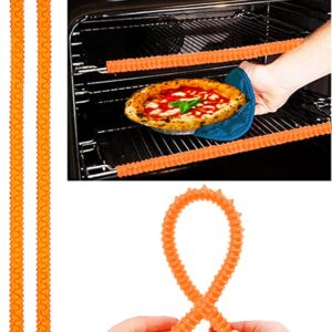 Silicone Oven Guard for Rack Covers - Oven Rack Protector - heat shield for toaster oven - silicone oven rack shields - Silicone Oven Rack Protector Against Burns and Scars 14 inches (Orange)