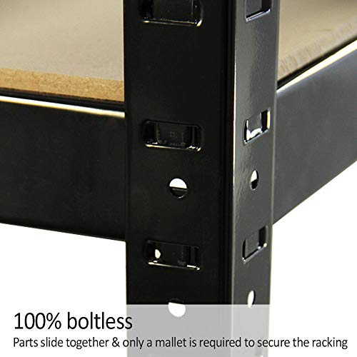 AUTOFU 5 Tier Heavy Duty Metal Shelves, Kitchen Garage Storage Shelving Unit, Commercial Storage Rack, Boltless Utility Shelf for Pantry Closet Office Laundry, 66x30x12inch(H*W*D)