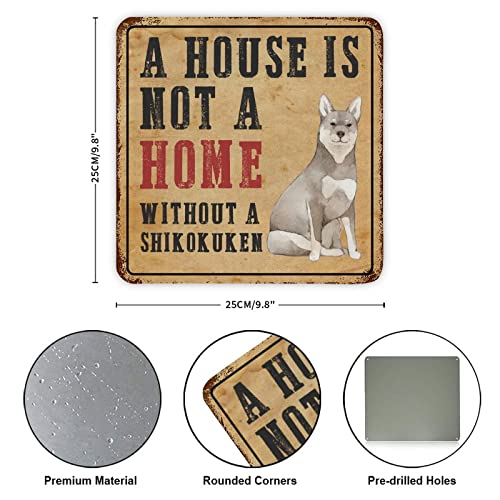 Funny Pet Dog Metal Sign A House Is Not A Home Without A Dog Vintage Dog Door Hanger Sign Metal Art Prints Retro Cafe Door Sign Plaque for Garage Front Door Home Decor Pet Dog Gift for Pet Dog Owner