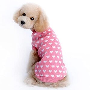 Puppy Sweater Girl Christmas Sweater and Pattern Cat Dog Heart Cute Autumn Winter Pet Clothes Boy Puppy Clothes