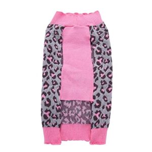 Dog Sweater Girl Christmas Puppy Leopard Bowknot Puppy Pink Pet Winter Dog Clothes Cute Sweater Pet Clothes Dog Sweaters Medium Girl