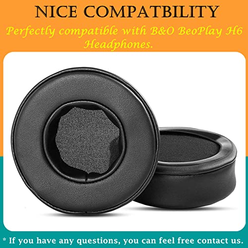 TaiZiChangQin H 6 Upgrade Ear Pads Memory Foam Cushions Replacement Compatible with B&O BeoPlay H6 Headphone (Protein Leather Earpads)