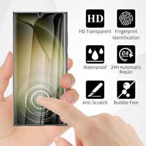 geekboy [2+2 Pack] Galaxy S23 Ultra Screen Protector with Camera Lens Protector, Soft EPU Screen Protector (Not Glass), Anti Scratch, High Definition Bubble-Free, Case Friendly