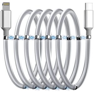 aicase magnetic type c to lightning iphone cable type c super organized charging magnetic absorption nano data cable compatible iphone 14/13/12/11/mini/pro/max/x/xr/8/se,ipad air/pro/mini_1