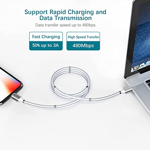 AICase Magnetic Type C to Lightning iPhone Cable Type C Super Organized Charging Magnetic Absorption Nano Data Cable Compatible iPhone 14/13/12/11/Mini/Pro/Max/X/XR/8/SE,iPad Air/Pro/Mini_1