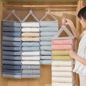 Fordonral Hanging Closet Organizer 12 Shelves, Small Compartments Wardrobe Hanging Organizer for T Shirt Towel Legging Organizer, Space Saving Closet Organizers and Storage, 1 Pack